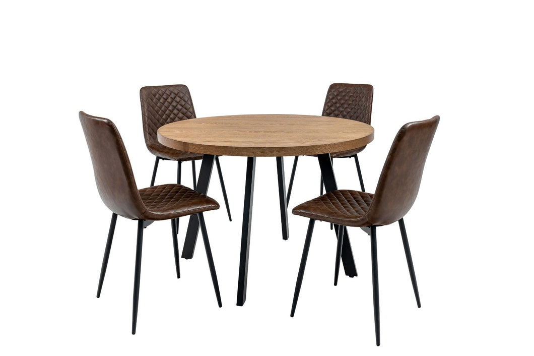 Carrie 1.1m Round Dining Table
