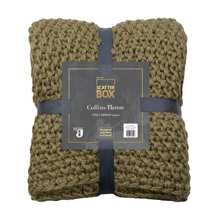 ScatterBox Collins 130x160cm Green Throw