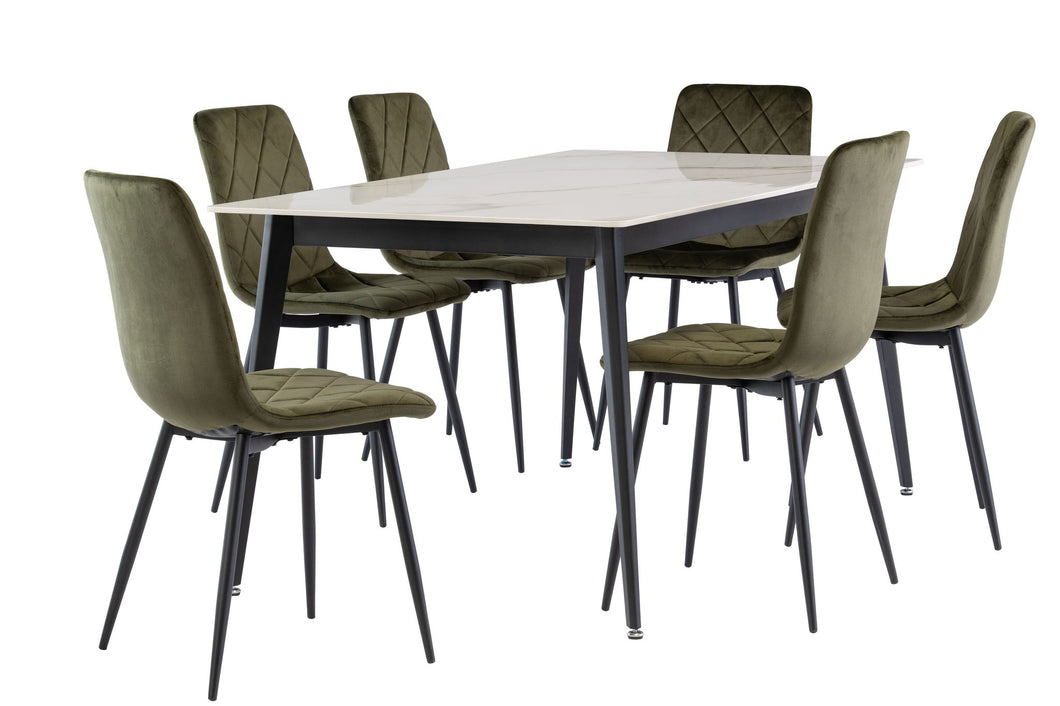 Isla 1.3m Dining Table - Gold