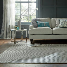 Load image into Gallery viewer, Lustre Silver Ripple Rug
