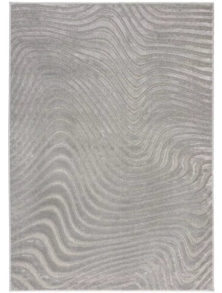 Lustre Silver Ripple Rug