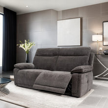 Load image into Gallery viewer, Clarence Fabric Electric 2 Seater Recliner - Charcoal
