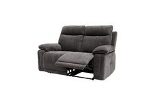 Load image into Gallery viewer, Clarence Fabric Electric 2 Seater Recliner - Charcoal
