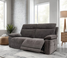 Load image into Gallery viewer, Clarence Fabric Electric 3 Seater Recliner - Charcoal
