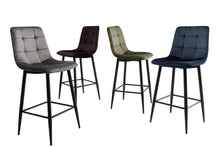 Load image into Gallery viewer, Bianca Velvet Counter Stool - Grey

