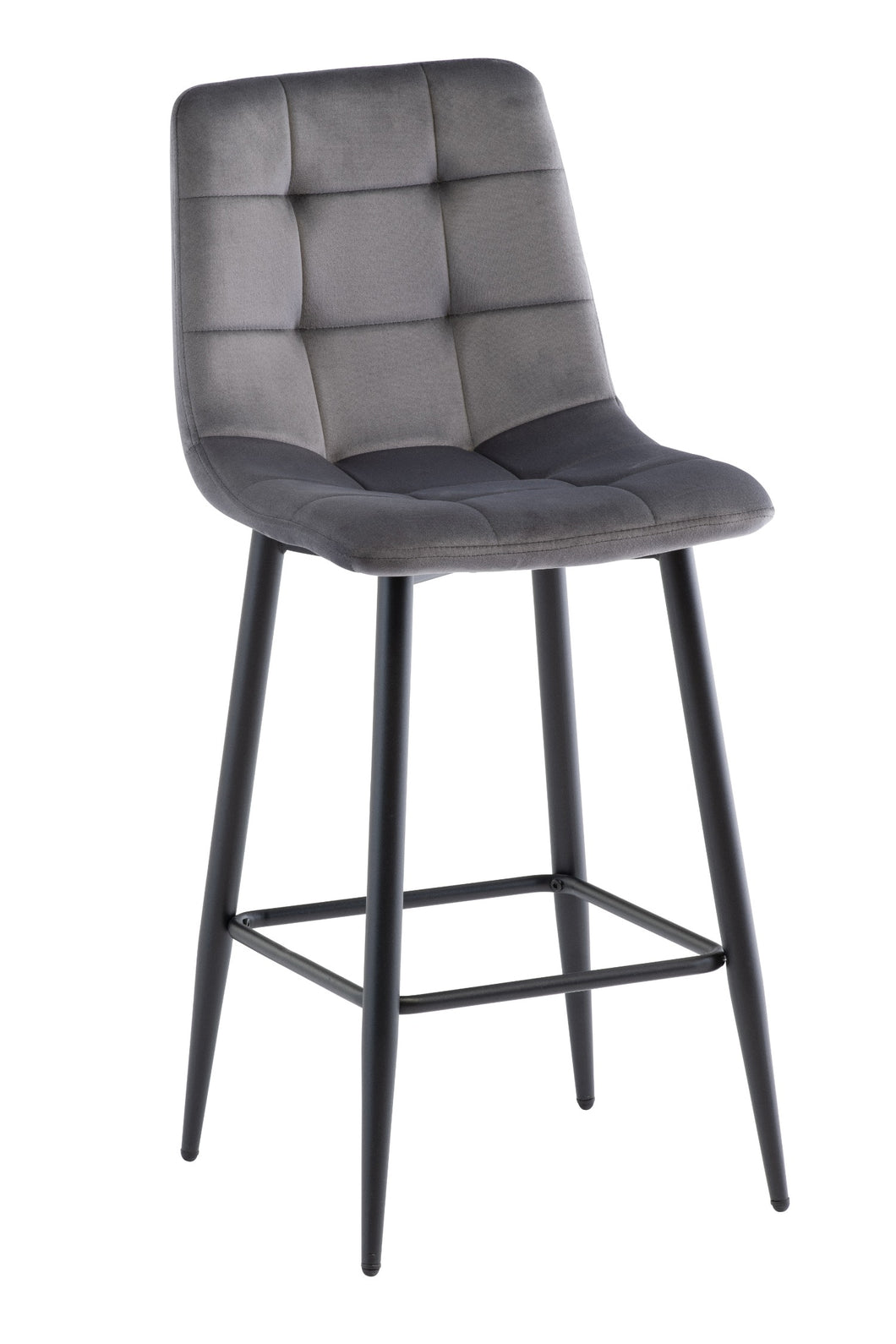 Bianca Velvet Counter Stool - Grey