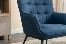 Load image into Gallery viewer, Katya Accent Chair &amp; Stool in Denim Blue
