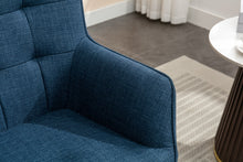 Load image into Gallery viewer, Katya Accent Chair &amp; Stool in Denim Blue
