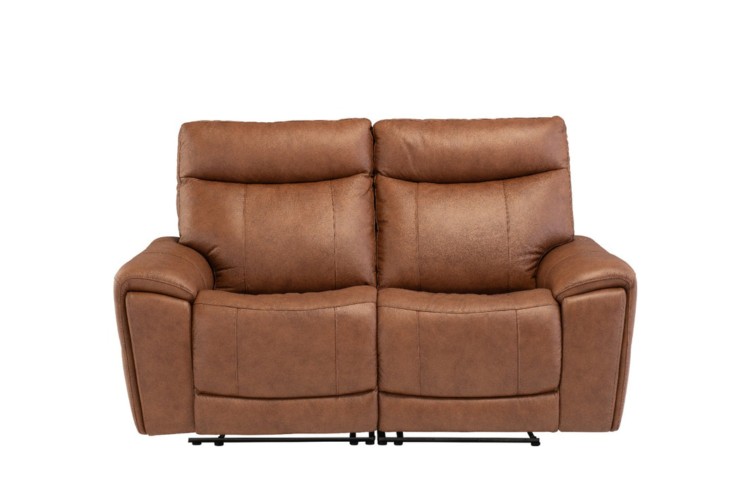 Dorzano Leather Electric Reclining 2 Seater - Tan