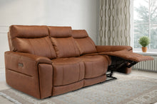 Load image into Gallery viewer, Dorzano Leather Electric Reclining 3 Seater - Tan
