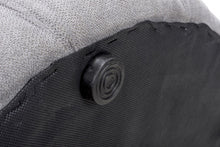 Load image into Gallery viewer, Valentina Round Grey Linen Pouffe
