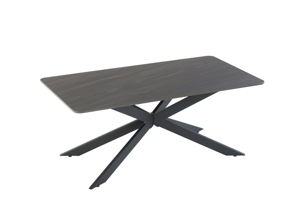 Manciano Coffee Table - Sand Black/Black Leg