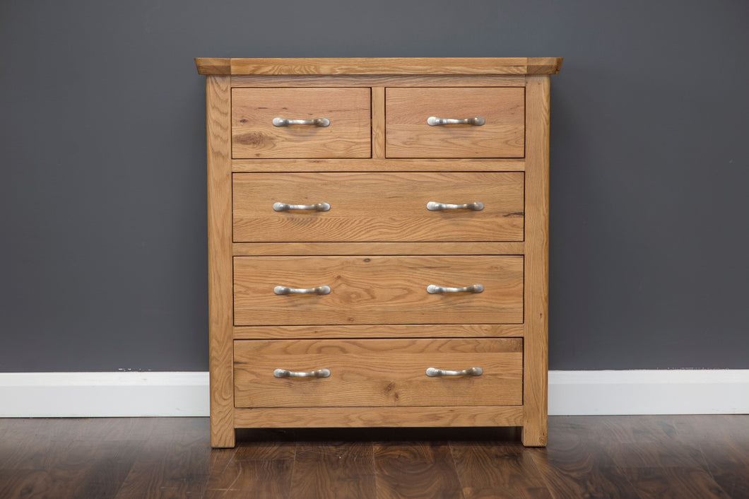 Miami 5 Drawer Chest - Oak