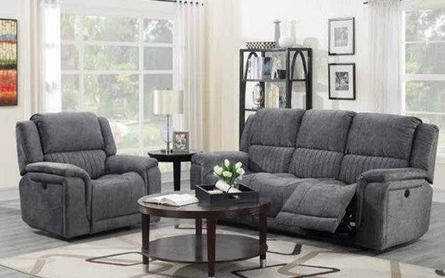 Whitney 2 Seat Recliner in Dark Grey