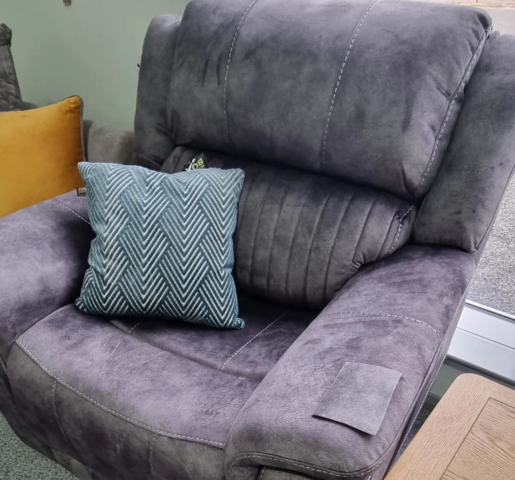 Whitney Reclining Armchair in Dark Grey