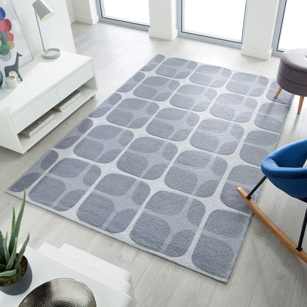 Grey Squares Rug
