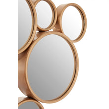 Load image into Gallery viewer, Large Gold Bubble Metal Wall Mirror
