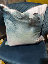 Load image into Gallery viewer, Uneek Abstract Aqua Cushion
