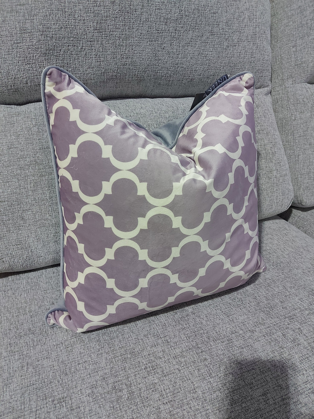 Uneek Lilac Trellis Cushion