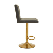 Load image into Gallery viewer, Amelia Dark Grey/Gold Bar Stool
