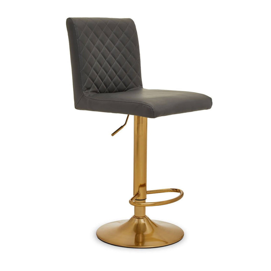 Amelia Dark Grey/Gold Bar Stool