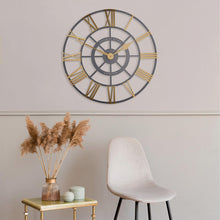 Load image into Gallery viewer, Thomas Kent Evening Star 24&quot; Brass Wall Clock
