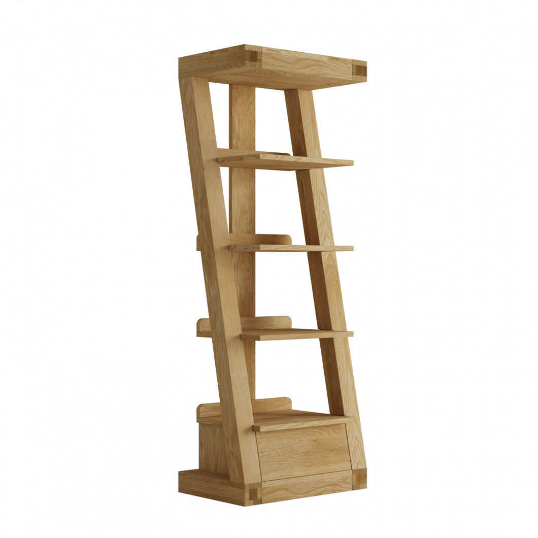 Oak Z Narrow Bookcase