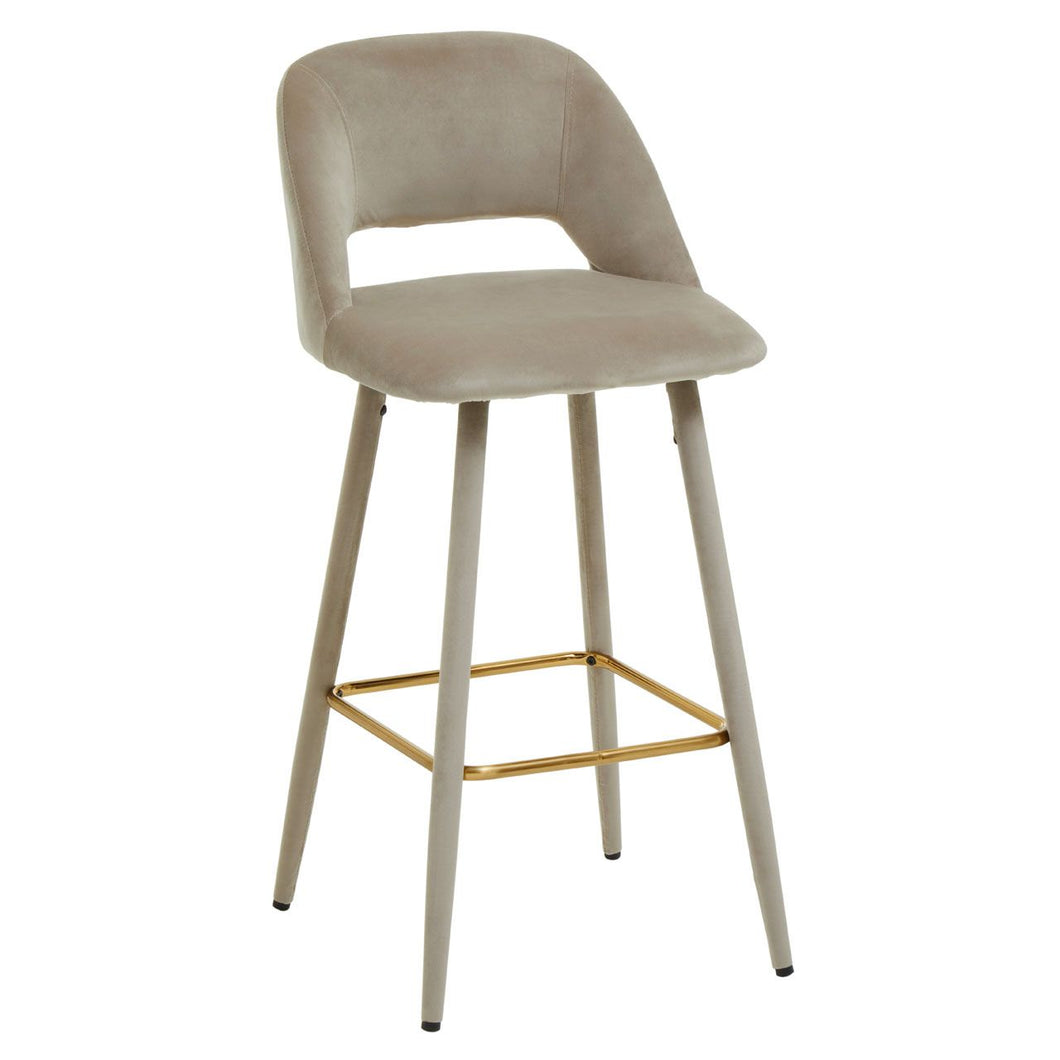 Watson Mink Velvet Bar Stool