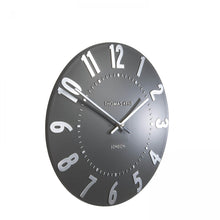 Load image into Gallery viewer, Thomas Kent Mulberry 12&quot; Graphite Silver Wall Clock
