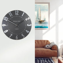 Load image into Gallery viewer, Thomas Kent Mulberry 12&quot; Graphite Silver Wall Clock
