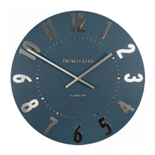 Load image into Gallery viewer, Thomas Kent Mulberry 20&quot; Midnight Blue Wall Clock
