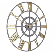 Load image into Gallery viewer, Thomas Kent Evening Star 24&quot; Brass Wall Clock
