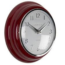 Load image into Gallery viewer, Thomas Kent Bakery 9&quot; Wall Clock Red
