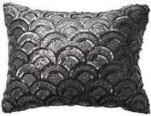 Load image into Gallery viewer, Deco Charcoal Sparkle Cushion

