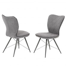 Load image into Gallery viewer, Gemini Grey X Frame Dining Chairs
