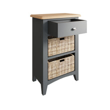 Load image into Gallery viewer, Grey 1 Drawer 2 Basket Cabinet
