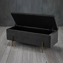 Load image into Gallery viewer, Velvet Storage Ottoman
