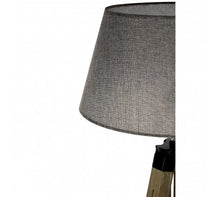 Load image into Gallery viewer, Harper Grey Wood Tripod Floor Lamp
