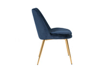 Load image into Gallery viewer, Krystal Dining Chair - Dark Navy with Gold Legs
