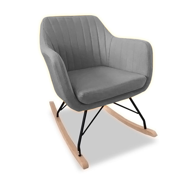 Kacey Rocking Chair - Light Grey
