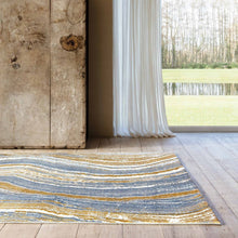 Load image into Gallery viewer, Maya Rug in Blue/Green/Grey
