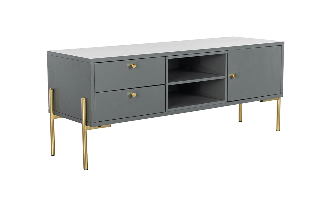 Marbella TV Unit 1200 - Grey and Gold