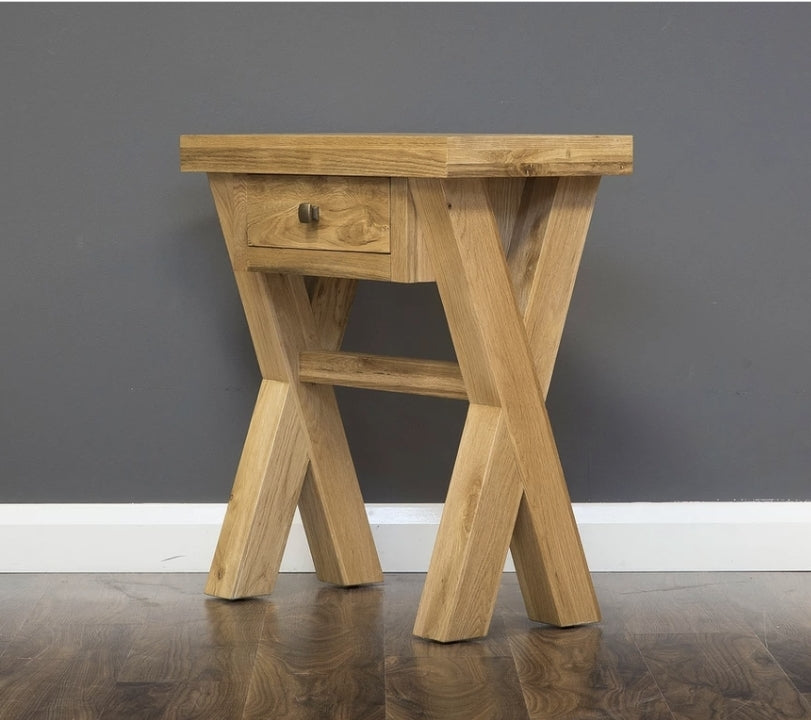 Oak X Telephone Table