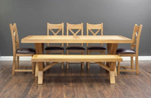 Load image into Gallery viewer, Oak X Dining Table
