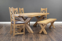 Load image into Gallery viewer, Oak X Dining Table
