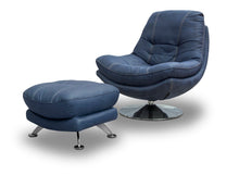 Load image into Gallery viewer, Aztec Denim Footstool
