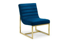 Load image into Gallery viewer, Bari Blue Velvet Chair
