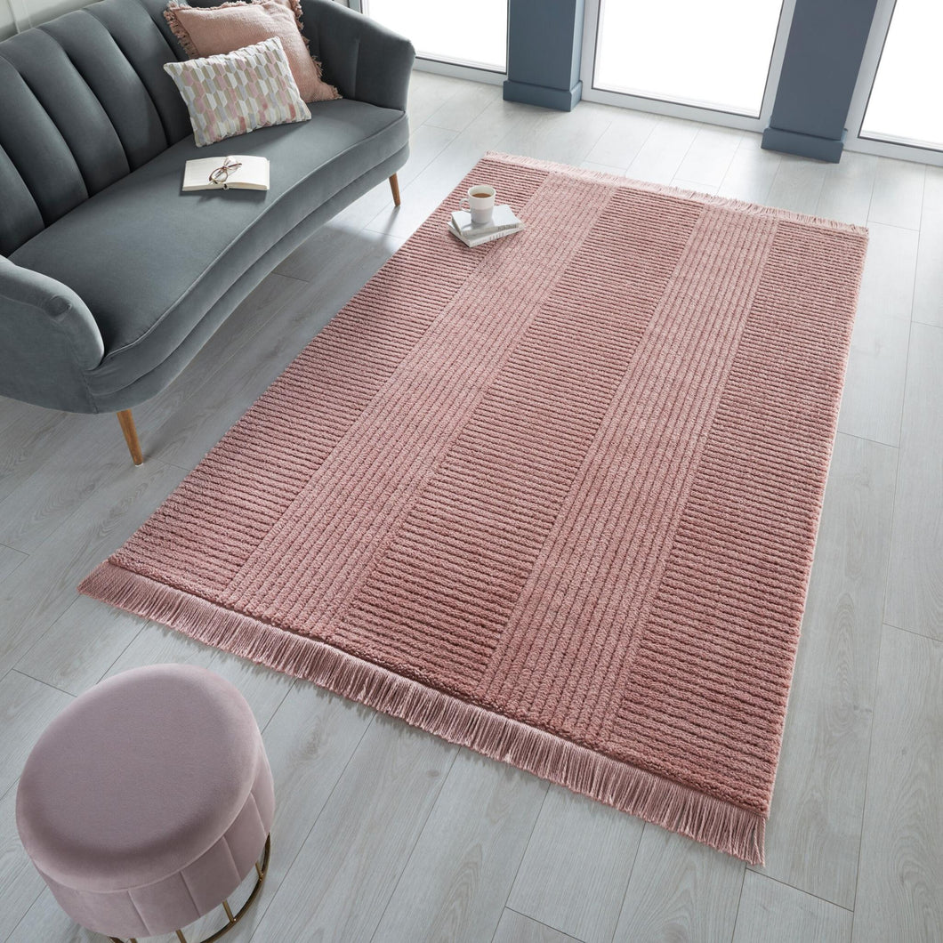 Blush Tasseled Rug