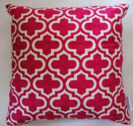 Uneek Pink Moroccan Trellis Cushion