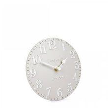 Load image into Gallery viewer, Thomas Kent Arabic 6&quot; Dove Grey Mantel Clock
